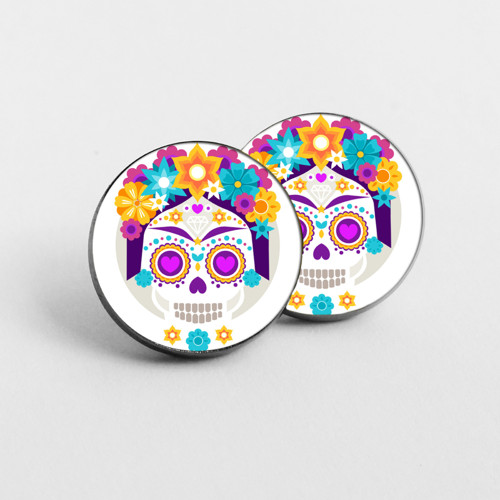 Naušnice LEBKA dia de muertos — foto 1