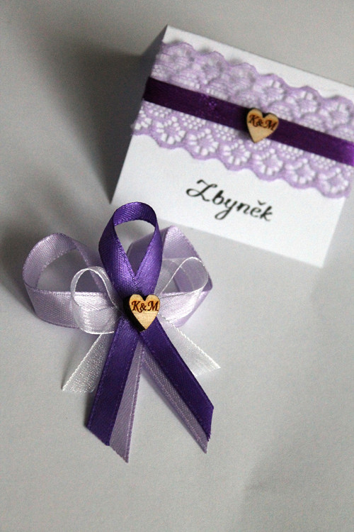 Fialová sada s monogramy — foto 1