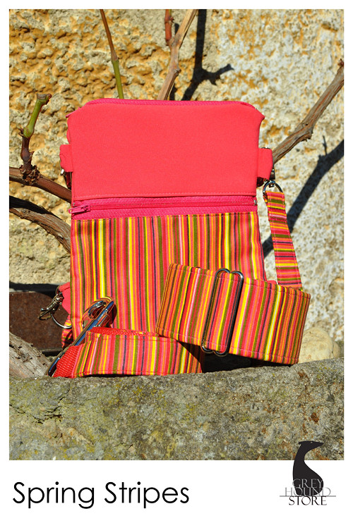 SPRING STRIPES | obojek + taška + vodítko — foto 1