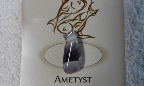 Ametyst - tromlovaný kamínek, přívěsek č.2