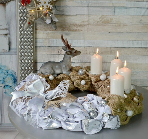 Adventní svícen S jelenem — foto 1