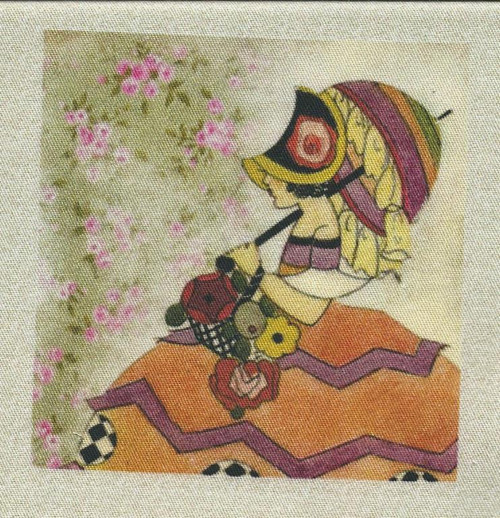Bavlněná látka - panel 12 x 12,5 cm