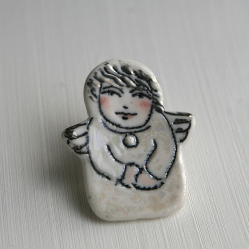 Anděl (porcelán.brož) — foto 1
