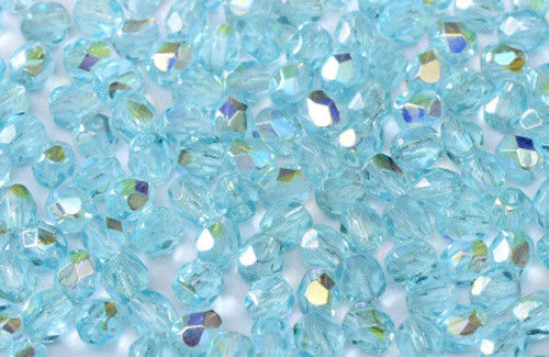 Ohňovky sklo pr.4mm (50ks) - aqua