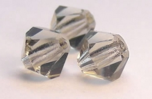 České skleněné sluníčka pr.4mm (24ks) - topaz