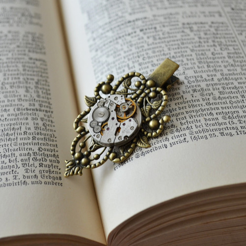 Sponka do vlasů, se strojkem, steampunk — foto 1