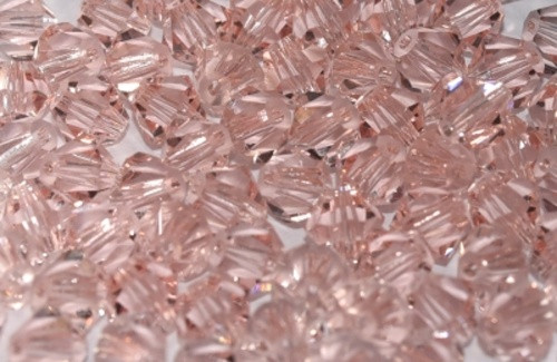 České skleněné sluníčka pr.6mm (12ks) - rose