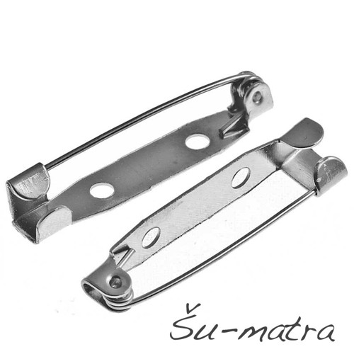 Brožový můstek platinový, 20x5 mm, (20 ks)
