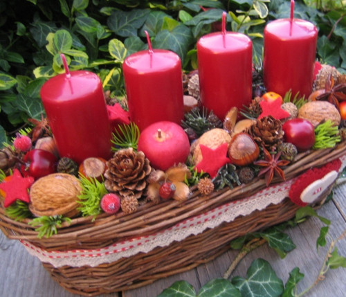 Adventní košíček s jablíčky — foto 1
