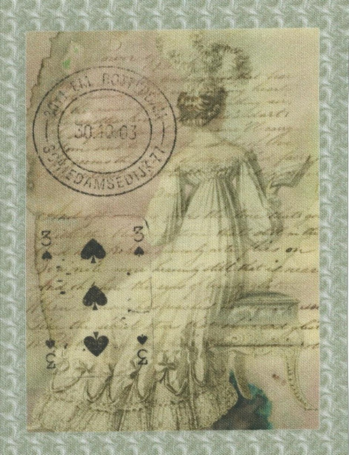 Bavlněná látka - panel 9,5 x 13,5 cm