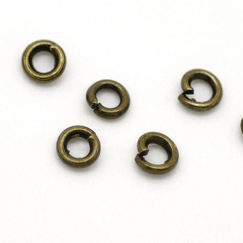 Kroužky/ ant.bronz/ 3mm