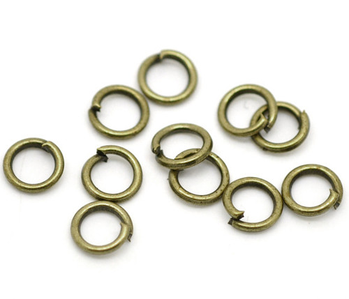 Kroužky/ ant.bronz/ 5mm, tl.0,9mm