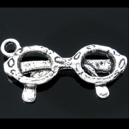 Přívěsek brýle/ ant.stříbro/ 22x11mm