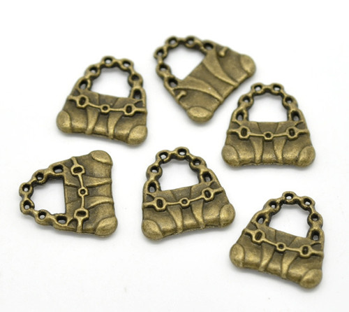 Kabelka 2D/ ant.bronz/ 17x17mm
