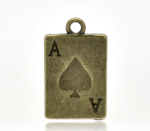 Přívěšek ESO karta/ ant.bronz/ 21x13mm