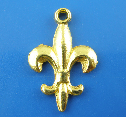 Přívěšek kosatec/ zlato/ 18x12mm