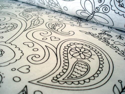 Vyfarbovacia bavln.látka Color Me-Princess Paisley