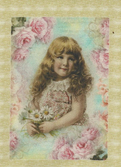 Bavlněná látka - panel 12 x 17,5 cm