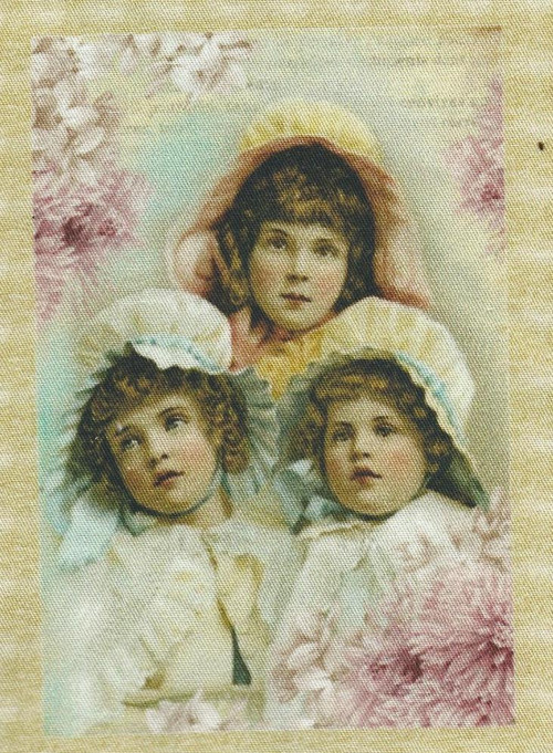 Bavlněná látka - panel 12 x 17,5 cm