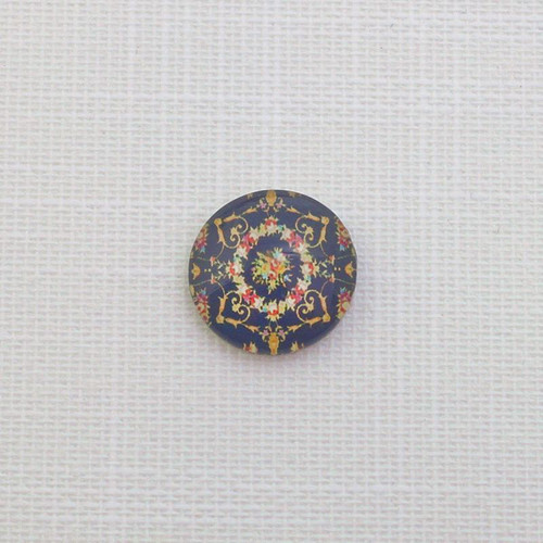Čočka kulatá pr.20mm-mandala srdce (za 1ks)