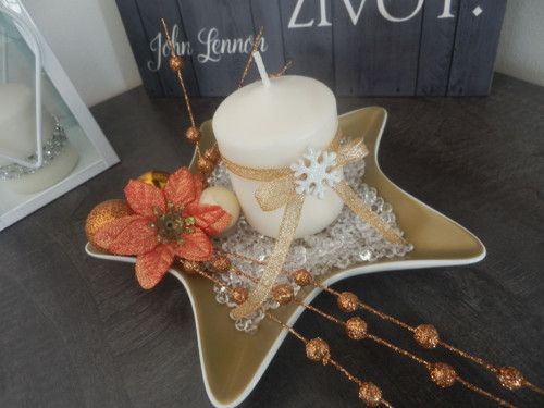 Vánoční, adventní svícen, svíčka — foto 1