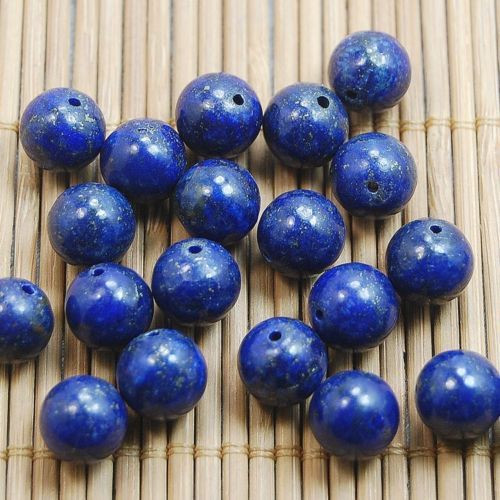 Lapis lazuli korálky 0,6 cm - 10 ks — foto 1