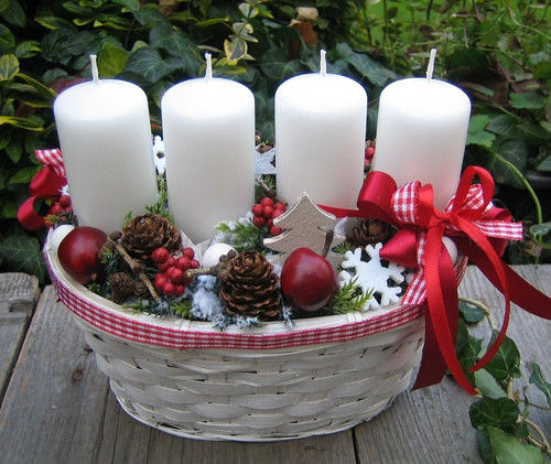 Adventní košík se stromečky — foto 1
