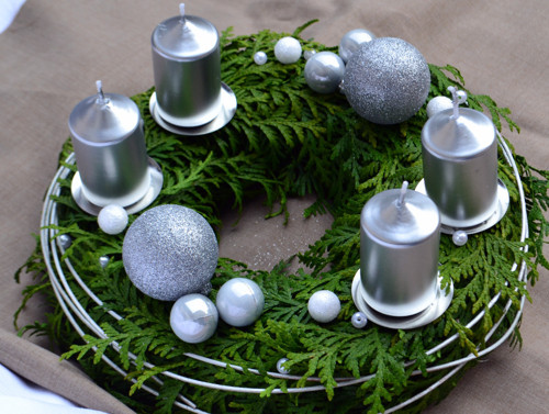Adventní věnec stříbrný — foto 1
