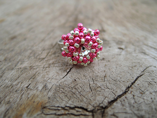 Swarovski prstýnek "Hot Pink"- dětský! — foto 1