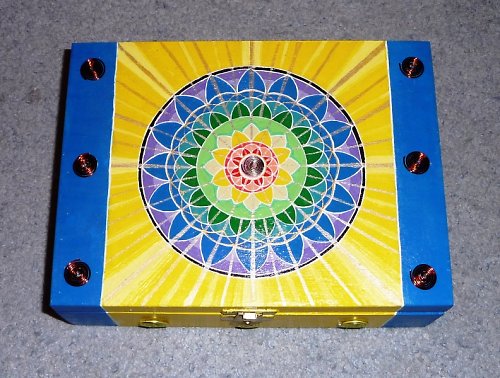 Multifunkční krabička z masivu - mandala — foto 1