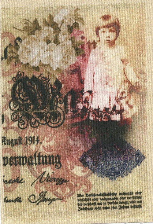 Bavlněná látka - panel 8,5 x 12,5 cm