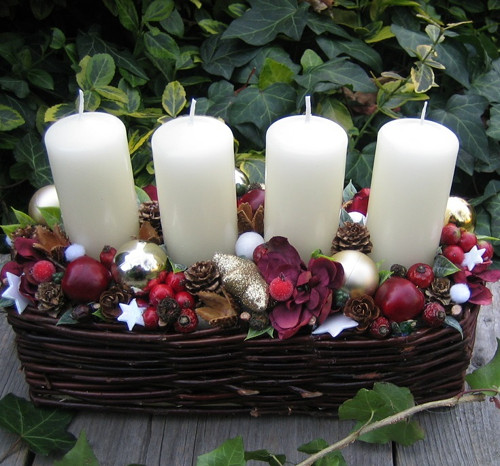 Podlouhlý adventní košík — foto 1