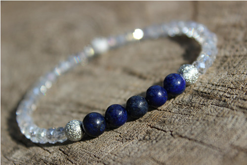 Lapis lazuli.. Náramek s minerály — foto 1