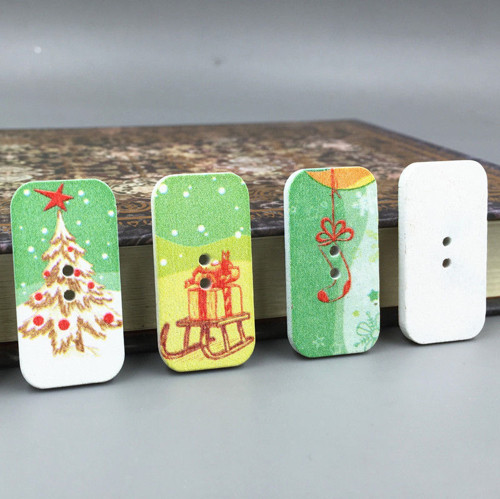 Vánoční knoflík 2ks — foto 1