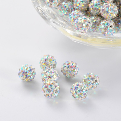 Shamballa kuličky AB efekt 8 mm 4ks/22,-