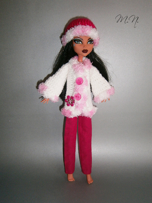 Bílo - růžový komplet pro Monster high — foto 1