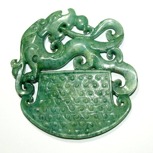 Amulet Tibet - DRAK extra, zelený jadeit — foto 1