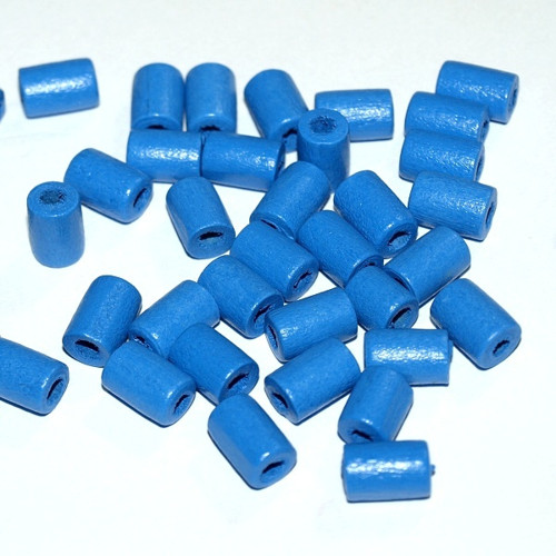 Dřevěné korálky - válečky 10 x 7 mm (cena 100ks)