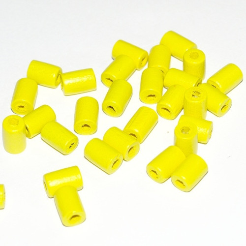 Dřevěné korálky - válečky 10 x 7 mm (cena 100ks)