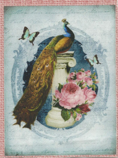 Bavlněná látka - panel 9,5 x 13,5 cm