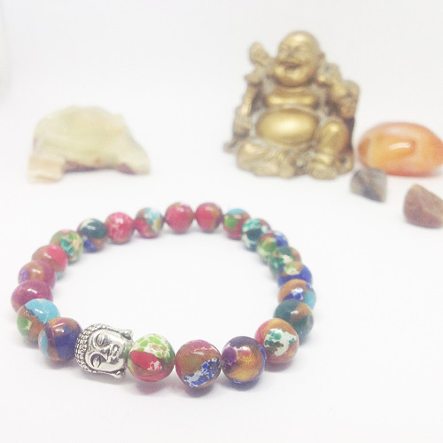 Energetický buddha náramek z ohnivého achátu — foto 1