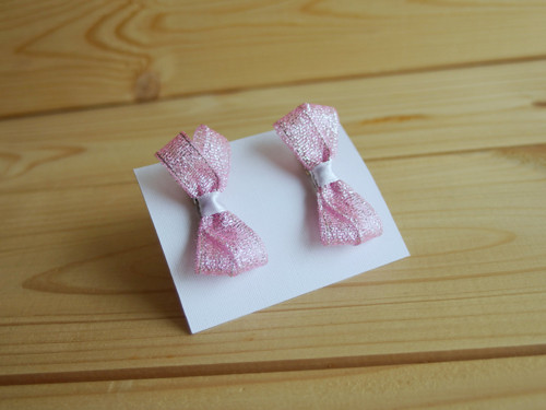 Mini sponky 2ks - třpitivé růžové — foto 1
