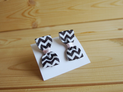 Mini sponky 2ks - černobílé cik cak — foto 1