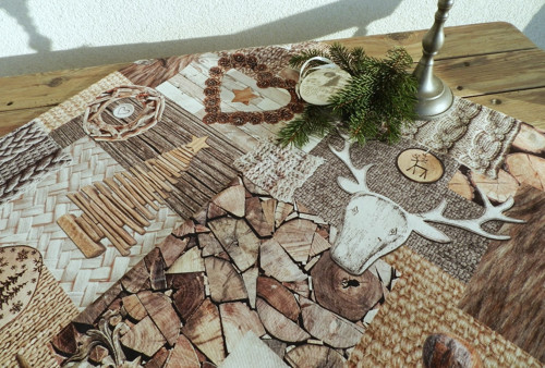 NATURAL DESIGN ... STŘEDOVÝ UBRUS 75 x 75 cm — foto 1