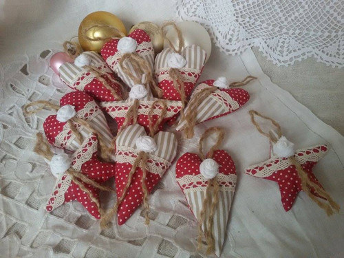 Vánoční srdíčka a hvězdičky — foto 1