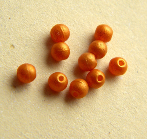 Skleněné korálky rezaté 3 mm - 118 ks