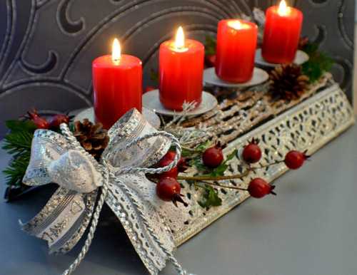Adventní svícen Krajka — foto 1
