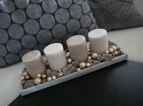 Adventní svícen béžový — foto 1