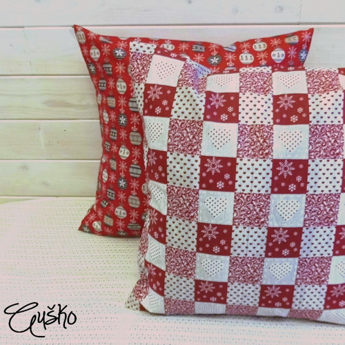 Vánočí patchwork - červený — foto 1
