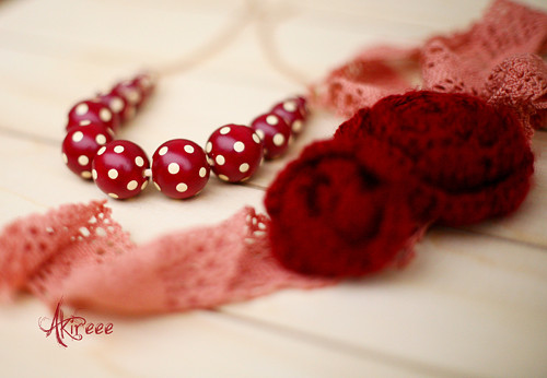 Red Vintage - Malované korále — foto 1
